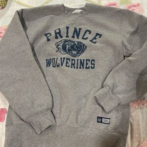 Russell Athletic Gray Sweatshirt with Navy Print
